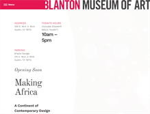 Tablet Screenshot of blantonmuseum.org
